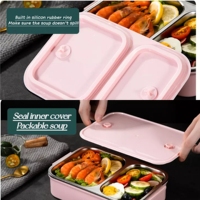 Werbeartikel Isolierte Warmhalte-Lunchbox Metall-Tiffin-Box Edelstahl Tragbare Bento-Box