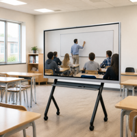 TV Layar Sentuh Interaktif Android AI Smart Screen LED 4K Berkualitas Tinggi Terbaru 110-Inci, Panel LCD 20-Touch, Papan Tulis Digital untuk Sekolah, 120Hz