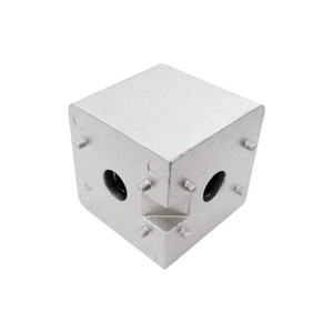 <span class=keywords><strong>2</strong></span>-Wege-Würfel-Eckverbinder Silber Alu-Farbe für 3030 Aluminium-Halterung profil mit T-Schlitz-Extrusionen lackiert - Product Image 4