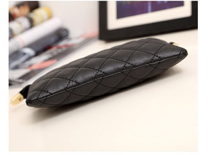 Nouveau style 2020 : Portefeuille long à rayures losanges très tendance pour femme avec dragonne, sacoche de téléphone pour femme - Product Image 3