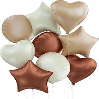 Ballon en feuille de Mylar de 18 pouces, couleur rétro, forme originale, ballon à l'hélium, décoration vintage romantique pour la Saint-Valentin, anniversaire