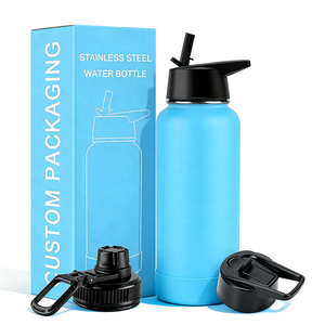 Handelsmarke Botella De Agua Termo Para Exteriores Con Logo Edelstahl Matte Finish Wasser flasche mit Ausguss Stroh deckel - Product Image 1