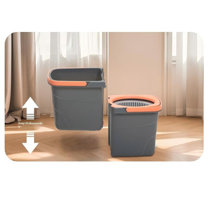 ชุดม็อบทำความสะอาดพื้นพายุไซโคลนและถัง360สปินพร้อมประแจล้อใหญ่สำหรับทำความสะอาดบ้าน - Product Image 3