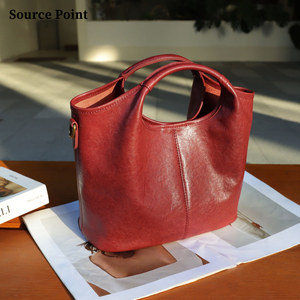Custom <strong>Leather</strong> <strong>Bag</strong> Manufacturers <strong>Soft</strong> Vegetable Tanned <strong>Leather</strong> Hand Pocket Zipper Bucket Handbags - Product Image 3