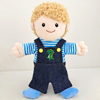 Marionnette à main de style familial en peluche jouet éducatif drôle pour bébé avec peluche à six caractères remplie de coton PP
