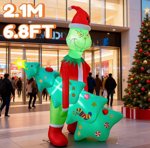 <span class=keywords><strong>Grinch</strong></span> Gonfiabile <span class=keywords><strong>da</strong></span> 2,1M che Abbraccia l'Albero con LED per Decorazioni Natalizie <span class=keywords><strong>da</strong></span> Esterno, Giardino e Feste - Product Image 2