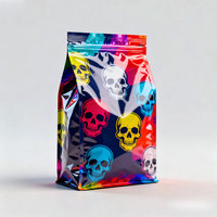 Sacs en Mylar holographiques refermables à fermeture éclair, résistants aux enfants, anti-odeur, doux au toucher, imprimés sur mesure, pour bonbons gélifiés 3,5 g, vente en gros