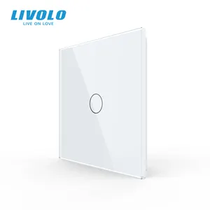 LIVOLO İngiltere standart 1gang 1way dokunmatik panel anahtarı, duvar elektrik ışığı sensörü, hiçbir ses, arkadan aydınlatmalı
