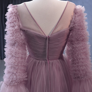 Robe de soirée élégante en dentelle à manches longues et col en V Jancember Rsm222125 Temperamental - Product Image 6