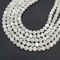 Perles d'agate en dentelle naturelle mate et blanche pour la fabrication de bijoux, pierres précieuses en vrac de 15.5 pouces, colliers et boucles d'oreilles