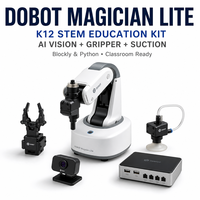 Kit Robot STEM Magician Lite avec Vision IA, Moteur, Pince, Ventouse et Capteurs de Sécurité DC 12V pour l'Automatisation Pédagogique K12