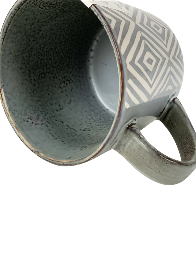 wholesale 16oz Big Reactive Glazed ceramic coffee  mug with silkscreen pattern, tea cup,  Best price custom mugs