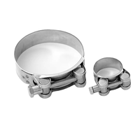 Collier de serrage robuste à vis unique en acier inoxydable SS316 à couple élevé pour raccordement de tube de moteur de tracteur de machines agricoles, fiable et durable