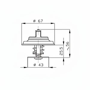 Thermostat, liquide de refroidissement adapté aux thermostats IVECO 450071 - Product Image 1
