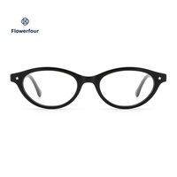 Lunettes de vue de luxe ovales Royalty écologiques unisexe à monture intégrale en acétate avec charnière à ressort et rivets étoile, pour adultes