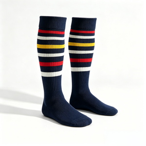 Chaussettes de football pour jeunes Grip – Échantillon gratuit – Pour jeux de futsal en salle – Mélange de coton peigné – Antibactériennes – Respirantes – Anti-glissement interne - Product Image 1