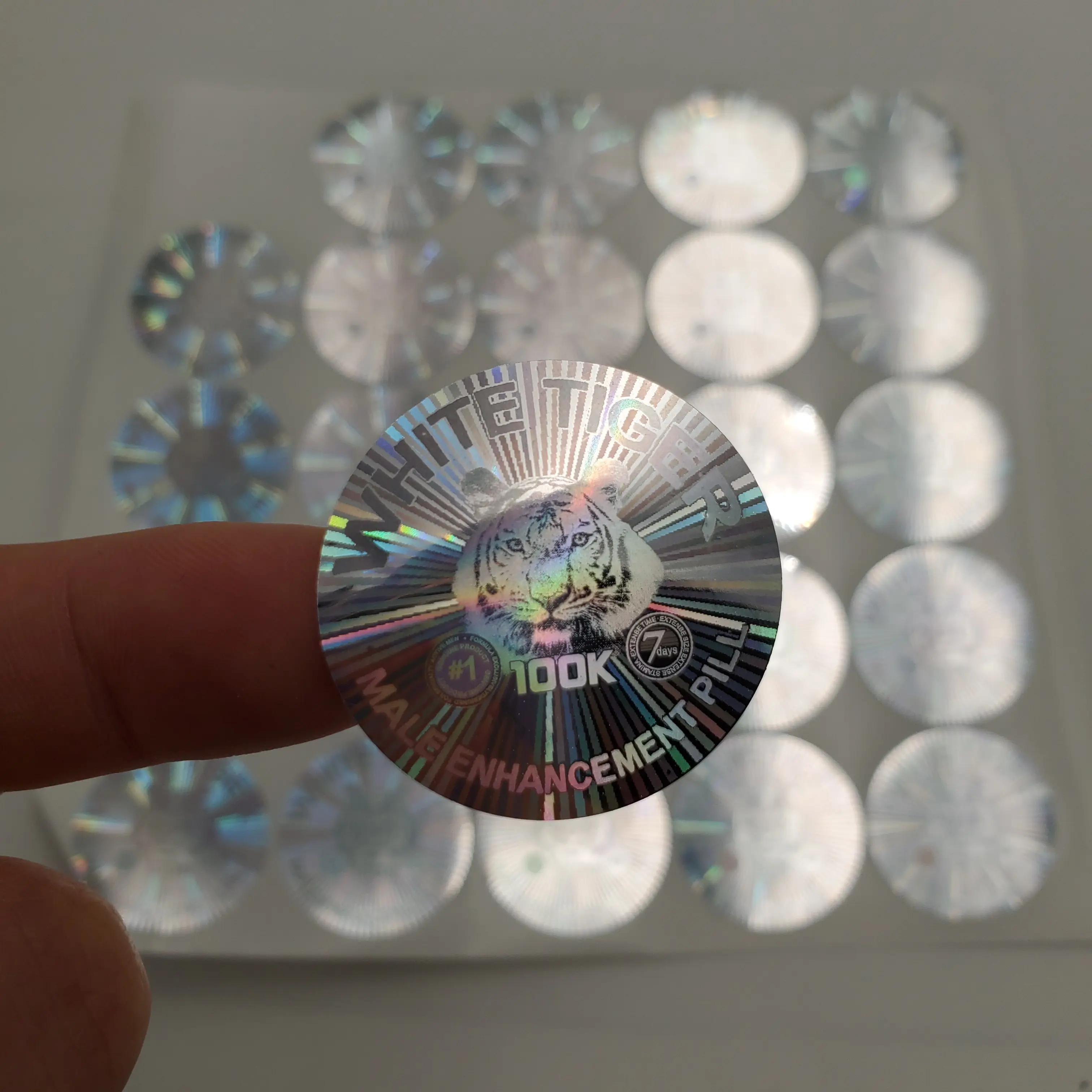 China factory custom holographic foil sticker ,3 d Hologram stickers,certificate silver 2D/3D hologram label