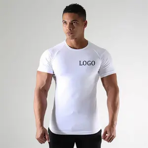 T-shirt manches courtes pour hommes, vêtements de sport en plein air, d'entraînement, basket-ball, séchage rapide, serré