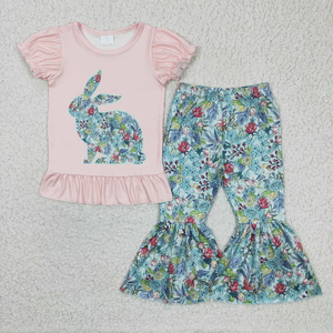wholesale children clothing set <strong>Girls</strong> western <strong>cow</strong> short sleeve <strong>outfit</strong> - Product Image 6