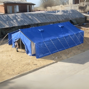 Tente de terrain extérieure robuste en PVC camouflage double couche trois saisons, imperméable et coupe-vent, capacité 20 personnes - Product Image 2
