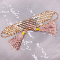 Simple Ins Bohême fait à la main réglable personnalisé japon importé Miyuki perle de rocaille tissé tressé cinq étoiles Bracelet dames