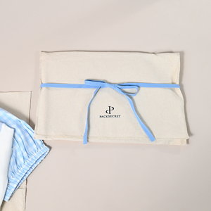 Luxury Fashion Reusable High Quality Washable Brush Cotton Twill <b>White</b> Square Handbag Dust <b>Envelope</b> Pouch Custom Logo Printed - Product Image 2