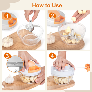 Food Processor Manual <b>Vegetable</b> <b>Chopper</b> Double Blade Food <b>Vegetable</b> Onion Garlic <b>Chopper</b> Cutter - Product Image 4