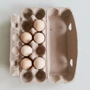 पर्यावरण के अनुकूल Biodegradable पेपर पल्प अंडे की ट्रे गत्ते का डिब्बा 6 / 8/ 10 / 12 / 15/ 16 / 18 / 20 / 24 / 30 गुहा छेद/कोशिकाओं अंडा दफ़्ती