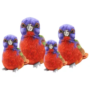 All'ingrosso peluche pappagallo di peluche giocattolo OEM Design realistico colorato uccello pappagallo giocattoli