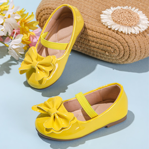 Chaussures pour bébé fille, jaunes, nouveau-né, petite princesse, exquises - Product Image 1