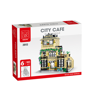 MORK 20113 ABS City Cafe Doll House Street Corner Scene Building Blocks Model Set 1:1 Scale - Product Image 1