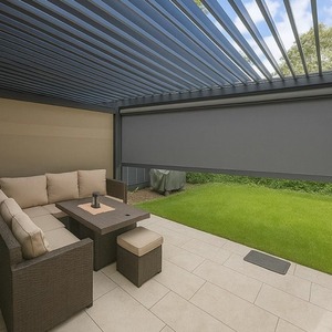 Tenda <span class=keywords><strong>a</strong></span> <span class=keywords><strong>Rullo</strong></span> Esterna Intelligente con Telecomando, Antivento e Impermeabile, con Cerniera per Terrazza e Pergola - Product Image 2