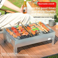 Barbecue et réchaud pliants portables pour camping en extérieur, grille de cuisson en tôle, vente en gros d'usine, fours de rôtissage