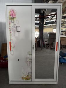 LONGXI Armario Metálico Moderno <span class=keywords><strong>de</strong></span> 2 Puertas, Armario <span class=keywords><strong>de</strong></span> Almacenamiento <span class=keywords><strong>de</strong></span> Metal, Armario <span class=keywords><strong>de</strong></span> Acero para Ropa, Armario Metálico - Product Image 5