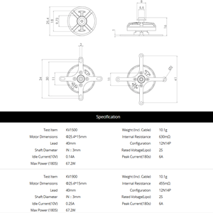 T-Motor Am20 Pro Trong Nhà RC Máy Bay Combo Set Không Chổi Than DC Động Cơ Với Cánh Quạt 10.1G Kim Loại Cho 50-100G <span class=keywords><strong>F3P</strong></span> Trong Nhà RC Máy Bay - Product Image 6