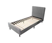 Einfaches Gepolstertes Schlafzimmerbett mit Leichter Montage, Doppel-, Queen- und Kingsize-Betten mit Hohem Kopfteil