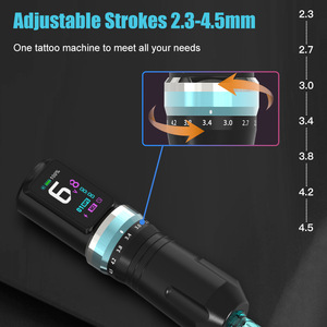 厂家直销批发价格专业LED显示电池无线旋转纹身机笔 - Product Image 6