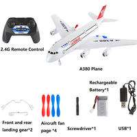 Avion RC AiJH EPP A380, facile à piloter, avec fonctions de voltige, avion à aile fixe 3CH, planeur télécommandé en EPP