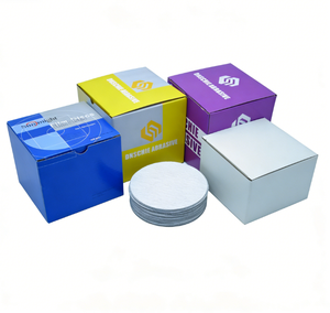 Papier abrasif sec en oxyde d'aluminium blanc de 5 pouces (<span class=keywords><strong>125</strong></span> mm), grain 80-1000, 6 trous, crochet et boucle, <span class=keywords><strong>disque</strong></span> abrasif OEM pour le ponçage des murs et du <span class=keywords><strong>bois</strong></span> - Product Image 5