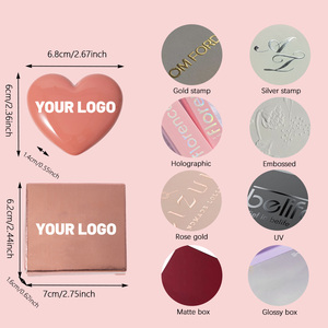 Paleta de Rubor y Iluminador en Polvo Compacto Rosa con Logotipo Personalizado, Tinte para Mejillas, <span class=keywords><strong>Maquillaje</strong></span> de Marca Privada, ¡Gran Venta! - Product Image 6