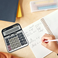 Calculatrice de bureau électronique verte à 16 chiffres A-16 Offre Spéciale à piles solaires pour le calendrier en matière plastique d'utilisation scolaire de bureau