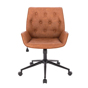 <span class=keywords><strong>Silla</strong></span> de trabajo de diseño nórdico, <span class=keywords><strong>silla</strong></span> de <span class=keywords><strong>escritorio</strong></span> de oficina giratoria ajustable en altura de cuero Pu con <span class=keywords><strong>ruedas</strong></span> - Product Image 4