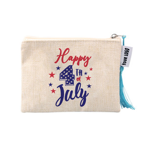 Mini borsa cosmetica di iuta eco-friendly e resistente alla moda con stampe animalier OEM tela tela con cerniera viaggio trucco promozionale da donna - Product Image 1