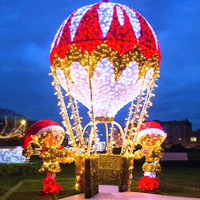 Fabricant chinois de lumières LED en forme de montgolfière jaune, motif géant pour extérieur, indice de protection IP65, décoration de Noël, de mariage, télécommande