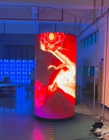 Módulo de Pantalla Led Flexible P3.9 para Exteriores Pantalla Electrónica Publicitaria Curva y Cilíndrica
