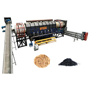 Equipo de procesamiento continuo de carbón vegetal de fabricante directo, horno de carbonización de aserrín - Product Image 1