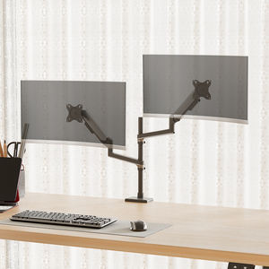 Soporte de extensión de montaje de escritorio con brazo de <span class=keywords><strong>monitor</strong></span> dual de 17-38 <span class=keywords><strong>pulgadas</strong></span> poste blanco Extra largo Escritorio de pie ultra ancho de 38 <span class=keywords><strong>pulgadas</strong></span> en stock - Product Image 3