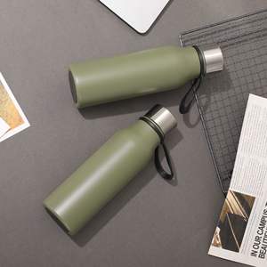 Flacon en acier inoxydable 550 à double paroi de 304 ml personnalisé bouteille d'eau isolée sous vide avec corde pour le camping - Product Image 3