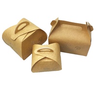 Emballage en papier kraft imprimé jetable, boîte de restauration rapide, boîte à gâteaux en carton