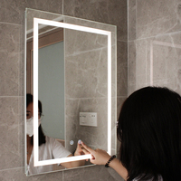 Miroir led rond moderne écran tactile mural miroir intelligent pour salle de bain avec lumière led
